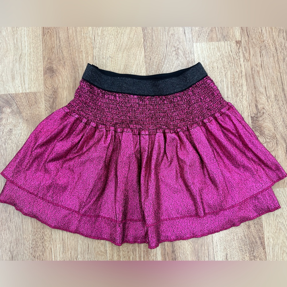 Metallic Pink Fuchsia Magenta Girls Skirt